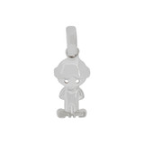 Small Boy Pendant 7mm White Gold 14k [P058-056]