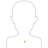 Mini Colorful Baptism Pendant CZ 15mm Yellow Gold 14k [P067-019]