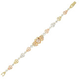 15 Anos Quinceanera Butterfly Lady Bracelet CZ Tricolor Gold 14k [B001-006]