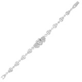 15 Anos Quinceanera Butterfly Lady Bracelet CZ White Gold 14k [B001-056]