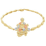 Turtle Lady Bracelet Tricolor Gold 14k [B002-032]