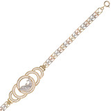 Dolphin Lady Bracelet CZ Tricolor Gold 14k [B002-101]