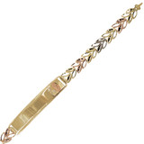 Guadalupe ID Lady Bracelet Tricolor Gold 14k [B003-014]