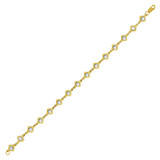 CZ Lady Bracelet Yellow Gold 14k [B011-037]