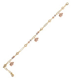 Elephant Lady Bracelet CZ Tricolor Gold 14k [B012-038]