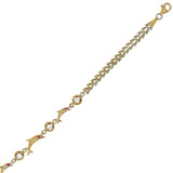 Dolphins Lady Bracelet CZ Tricolor Gold 14k [B012-044]