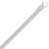 Diacut Round Beads 3 Row Lady Bracelet White Gold 14k [B013-021]