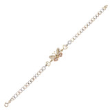 Butterfly Lady Bracelet CZ Tricolor Gold 14k [B014-102]