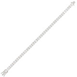 Tennis Lady Bracelet Style Princess Cut CZ White Gold 14k [B017-064]