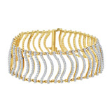 Fancy Estate Lady Bracelet CZ Yellow Gold 14k [B019-003]