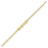 Curb Link ID 100 4mm Lady Bracelet Yellow Gold 14k [B030-090]