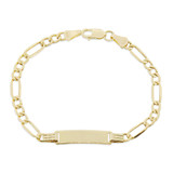 Hollow Figaro 100 4mm ID Kid Bracelet Yellow Gold 14k [B059-005_009]