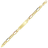 Hollow Figaro 120 5mm ID Kid Bracelet Yellow Gold 14k [B059-009_012]