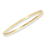 Polished Slip-on Lady Bangle Bracelet 3mm Width Yellow Gold 14k [O006-20H_24H]