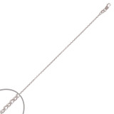 Twisted Rolo Link Anklet 1.5mm White Gold 14k [A001-015]