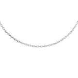 Twisted Rolo Link Anklet 1.5mm White Gold 14k [A001-015]