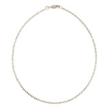 Twisted Rolo Link Anklet 1.5mm White Gold 14k [A001-015]