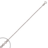 Round Rolo Link Anklet 2mm White Gold 14k [A003-006]