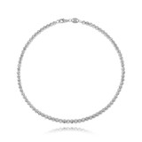 Disco Beads Anklet 2mm White Gold 14k [A003-015]