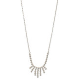 Chandelier Necklace CZ 18" White Gold 14k [N005-051]