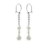 Dangling Earring CZ White Gold 14k [S015-615]