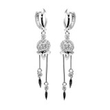 Fancy Estate Design Drop Earring CZ White Gold 14k [S013-275]