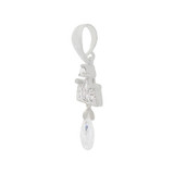 Tiara Crown Pendant CZ White Gold 14k [S009-197]