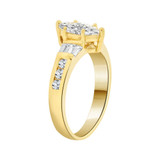 Lady Engagement Ring Marquise CZ Yellow Gold 14k [R096-006]