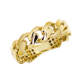 Chain Link Design Hollow Ring Yellow Gold 14k [R148-047]