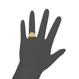 Guadalupe Square Man Ring Diacut Yellow Gold 14k [R505-014]