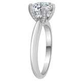 Solitaire Engagement Lady Ring CZ White Gold 14k [R091-084]