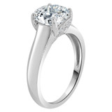 Solitaire Engagement Lady Ring CZ White Gold 14k [R091-083]