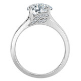 Solitaire Engagement Lady Ring CZ White Gold 14k [R091-083]