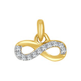 Mini Infinity Symbol Pendant CZ Yellow Gold 14k [P026-051]