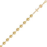 Rosary Prayer Lady Religious Bracelet Virgin Mary Cross 14k Yellow Gold [B009-045]