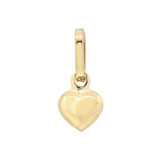 Mini Size Heart Hollow Puff Pendant 8.5mm 14k Yellow Gold [P011-004]