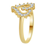 Elegant Classic Heart Ring CZ Yellow Gold 14k [R106-024]