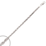 ROPE SOLID White Gold Twist Chains 14k All Gauges [CRopSWG14]