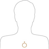 Greek Key Coin Bezel 50 Pesos Centenario Holder Yellow Gold 14k [P065-032]