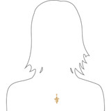 Cross Praying Hand Religious Pendant Yellow Gold 14k USA [P005-103]