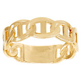 Mariner Links Band Laby Ring 2 Sizes Yellow Gold 14k USA [R147-033|035]