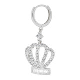 Seashell Crown Tiara Earring Cubic Zirconia White Gold 14k [E005-071]