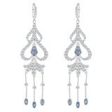 Large Fancy Chandelier  Earring Cubic Zirconia White Gold 14k [E006-073]