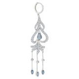 Large Fancy Chandelier  Earring Cubic Zirconia White Gold 14k [E006-073]