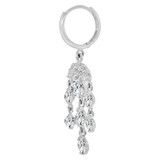 Chandelier Drop Earring Cubic Zirconia White Gold 14k [E011-064]