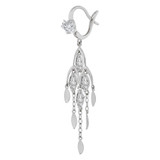 Fancy Chandelier Dangling Drop Earring Cubic Zirconia White Gold 14k [E015-054]