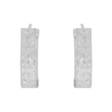 Mini Hoop Huggies Earring Cubic Zirconia White Gold 14k [E016-085]