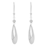 Fancy Pear Shape Extra Sparkly Drop Dangle Earring White Gold 14k [E024-076]