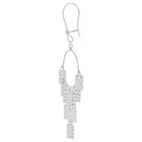 Fancy Chandelier Extra Sparkly Dangle Earring White Gold 14k [E025-075]