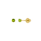 2mm Birthstone Cubic Zirconia Stud Earring Screw Back Aug Yellow Gold 14k [E116-008]